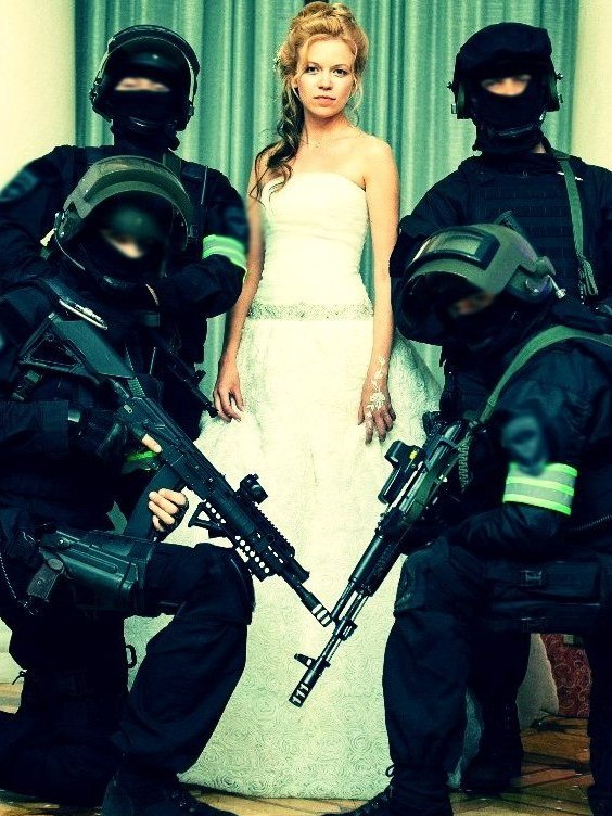 омон с невестой на свадьбу фото